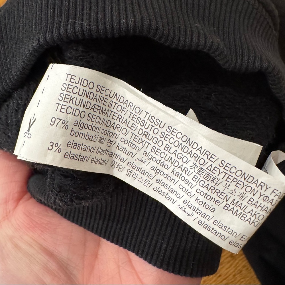 Zara Black sweatshirt w/ Zara beige infinity scarf NWOT toddler sz 12-18 mo - Picture 3 of 4